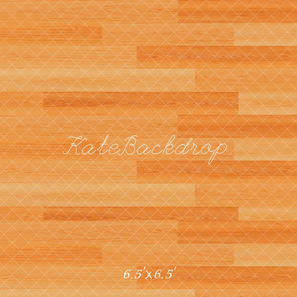 Kate Parquet Orange Bois Sol Toile de fond conçue par Emetselch - Kate Backdrop FR