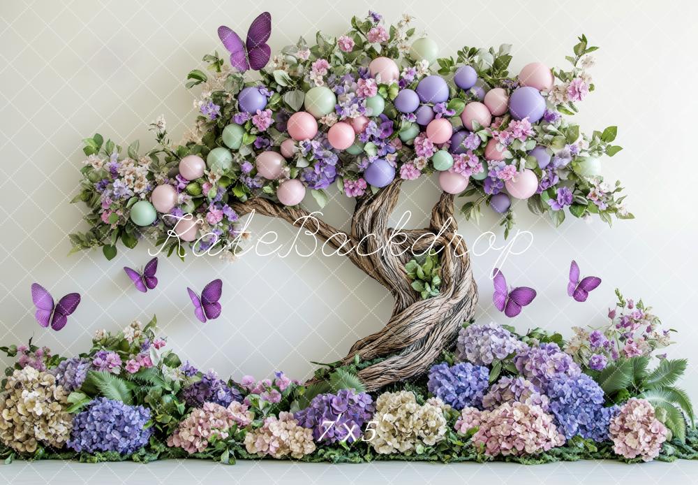Kate Fleurs Arbre Papillons Printemps Toile de fond conçue par Patty Roberts - Kate Backdrop FR