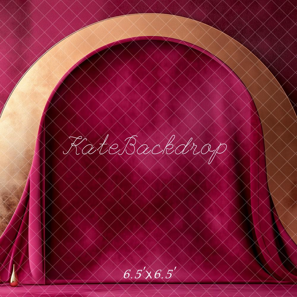 Kate Arche Rouge Élégant Portrait Toile de fond conçue par Patty Roberts - Kate Backdrop FR