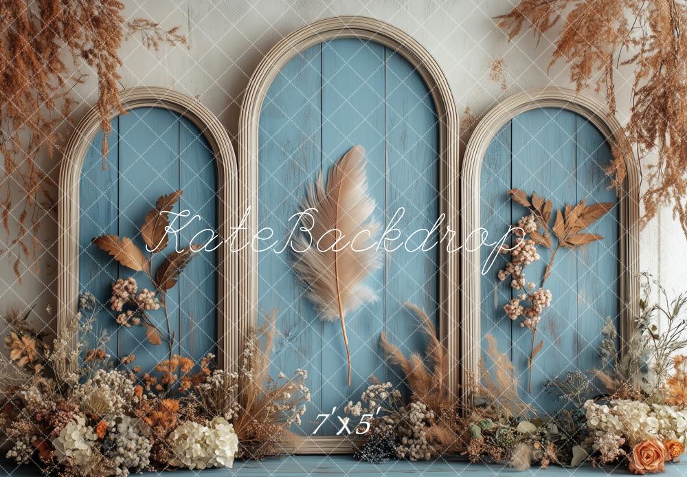 Kate Bohème Arche Bleu Fête des Mères Toile de fond conçue par Patty Roberts - Kate Backdrop FR