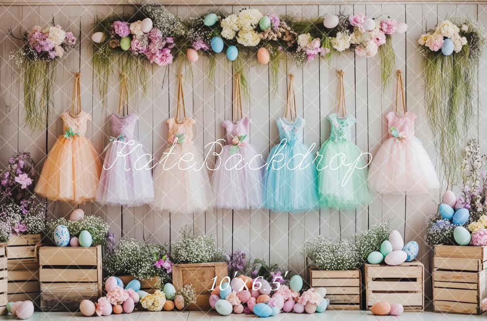 Kate Pâques Tutu de Ballet Œufs Fleurs Toile de fond conçue par Patty Roberts - Kate Backdrop FR
