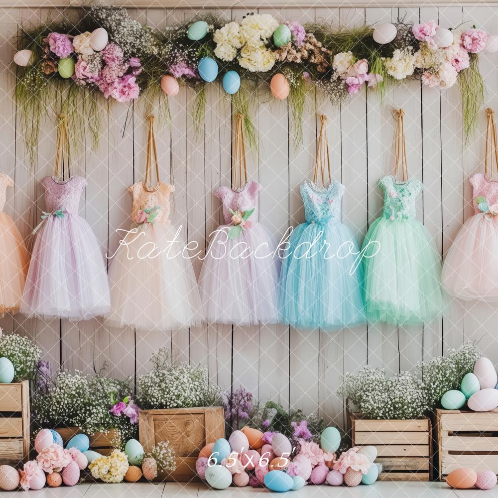 Kate Pâques Tutu de Ballet Œufs Fleurs Toile de fond conçue par Patty Roberts - Kate Backdrop FR