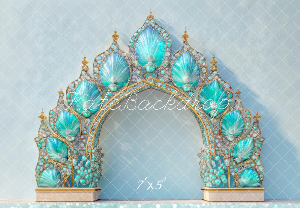 Kate Sirène Bleu Couronne Arche Toile de fond conçue par Mini MakeBelieve - Kate Backdrop FR