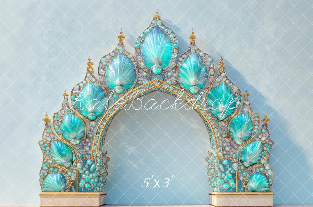 Kate Sirène Bleu Couronne Arche Toile de fond conçue par Mini MakeBelieve - Kate Backdrop FR