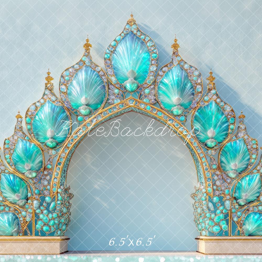 Kate Sirène Bleu Couronne Arche Toile de fond conçue par Mini MakeBelieve - Kate Backdrop FR