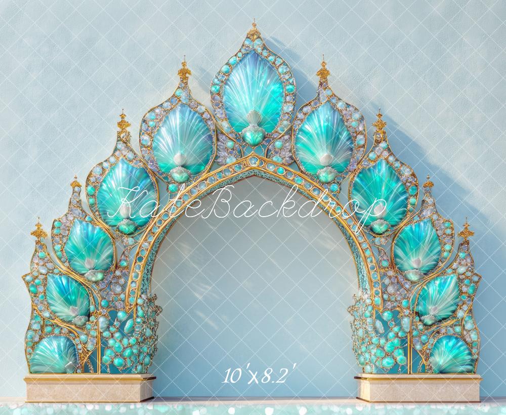 Kate Sirène Bleu Couronne Arche Toile de fond conçue par Mini MakeBelieve - Kate Backdrop FR
