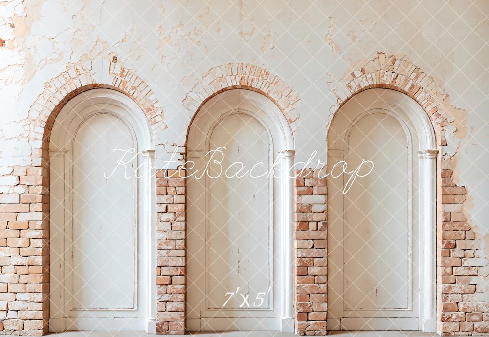 Kate Mur de briques Arche Blanc Vintage Toile de fond conçue par Emetselch - Kate Backdrop FR