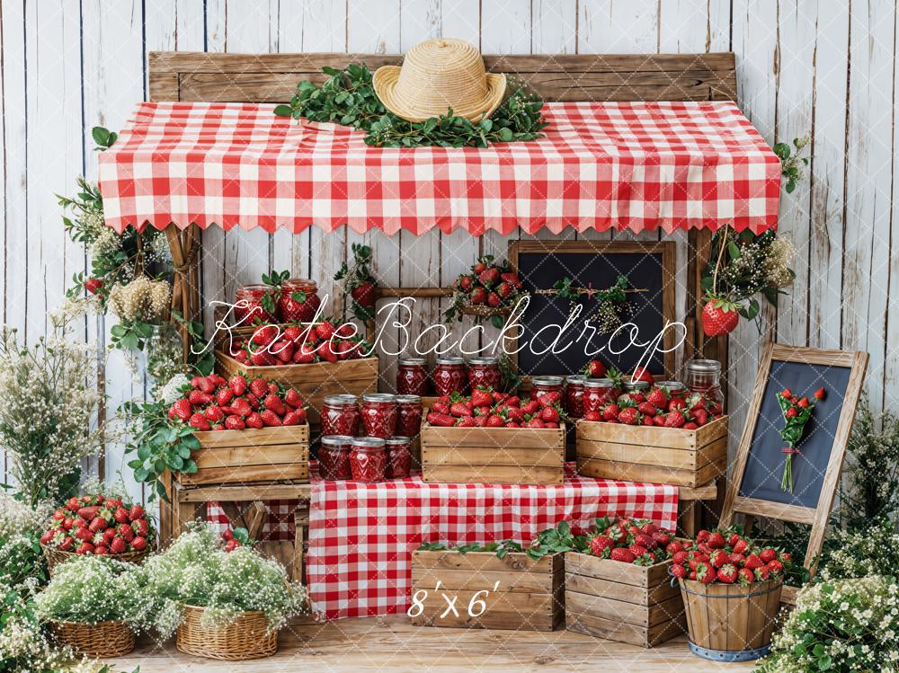 Kate Printemps Marché aux fraises Stand Toile de fond conçue par Emetselch - Kate Backdrop FR