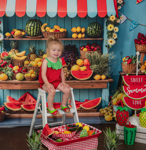 Kate Été Stand de Fruits Pastèque Toile de fond conçue par Kate Image
