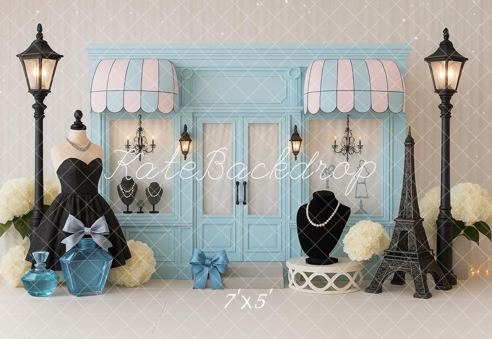 Kate Cake Smash Boutique Parisienne Mode Toile de fond conçu par Ashley Paul - Kate Backdrop FR