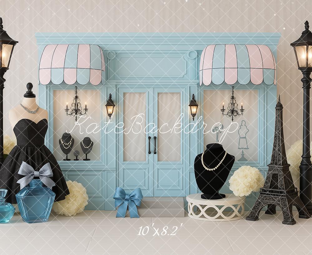 Kate Cake Smash Boutique Parisienne Mode Toile de fond conçu par Ashley Paul - Kate Backdrop FR