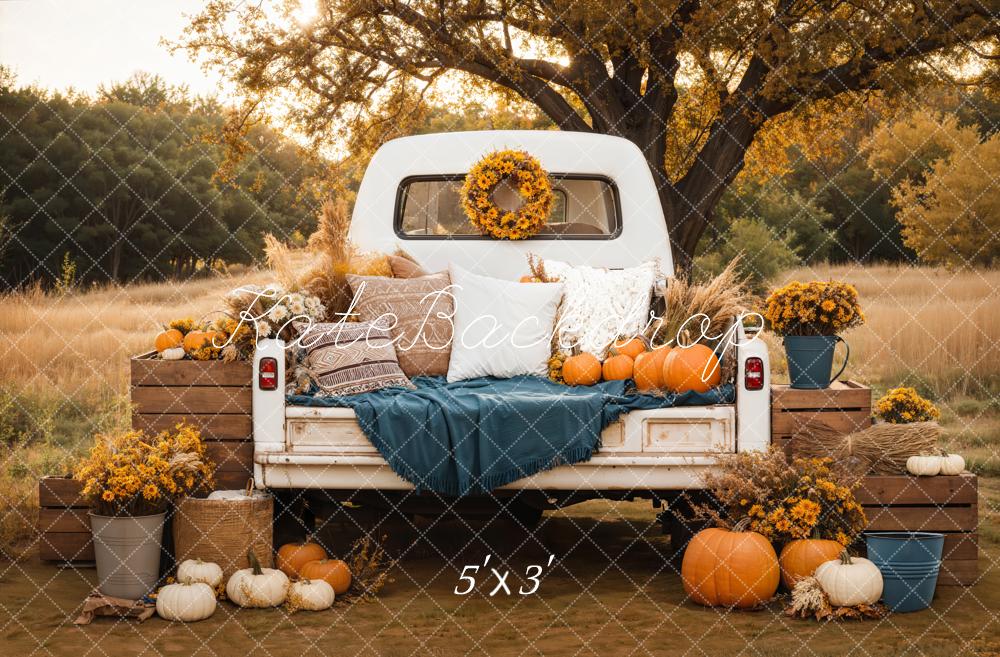 Kate Automne Camion Oreillers Citrouille Toile de fond conçue par Emetselch - Kate Backdrop FR