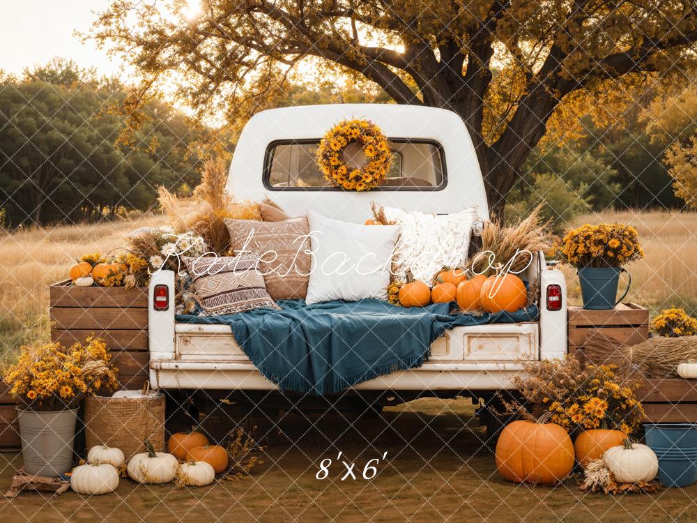 Kate Automne Camion Oreillers Citrouille Toile de fond conçue par Emetselch - Kate Backdrop FR
