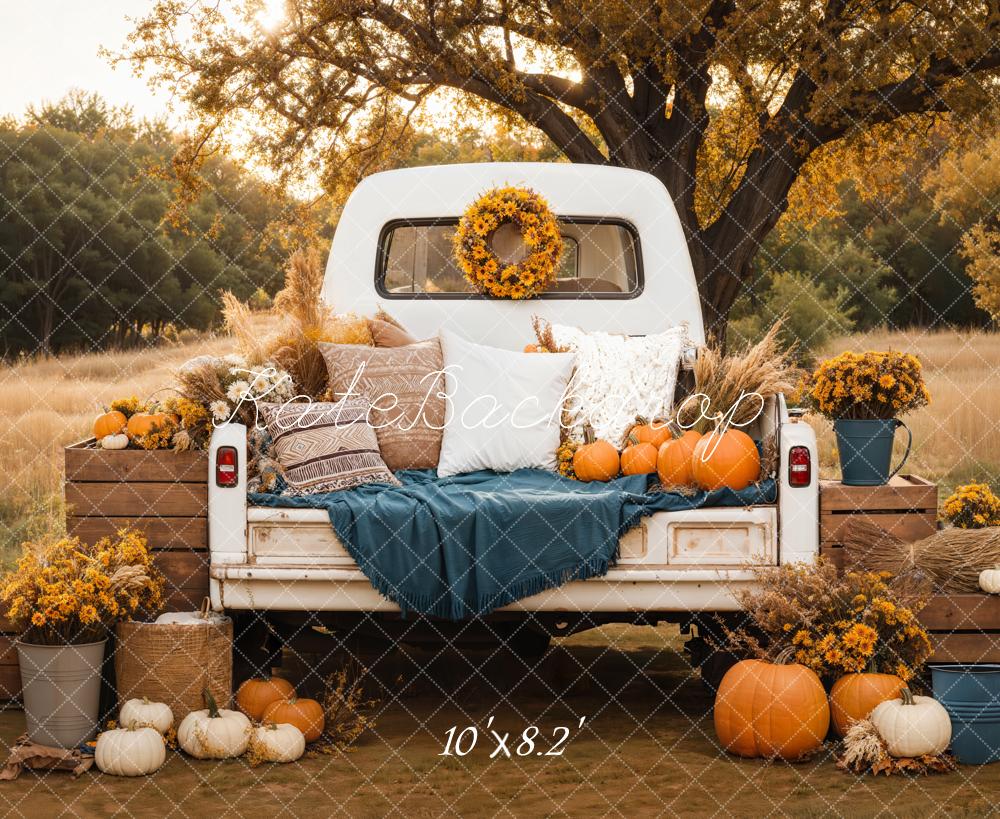 Kate Automne Camion Oreillers Citrouille Toile de fond conçue par Emetselch - Kate Backdrop FR
