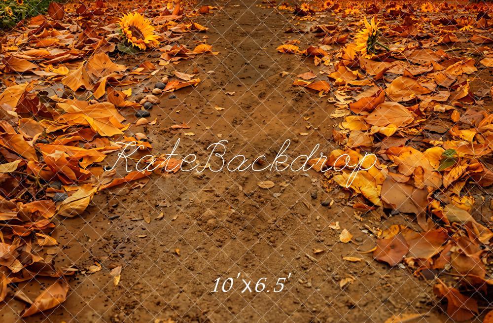 Kate Automne Tournesols Chemin Sol Toile de fond conçue par Emetselch - Kate Backdrop FR