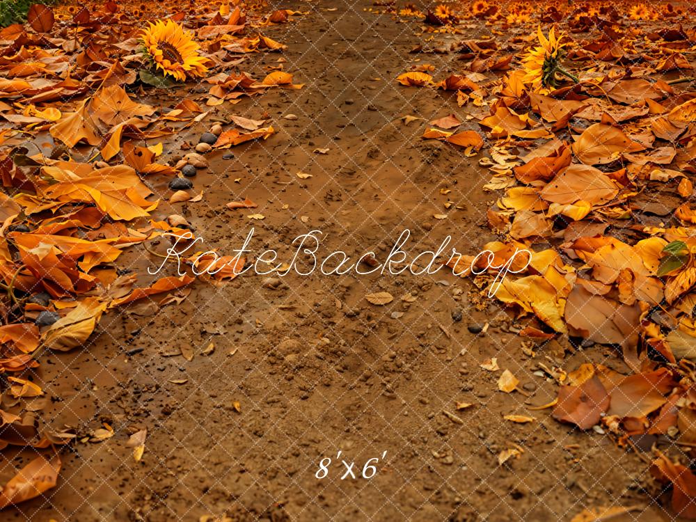 Kate Automne Tournesols Chemin Sol Toile de fond conçue par Emetselch - Kate Backdrop FR