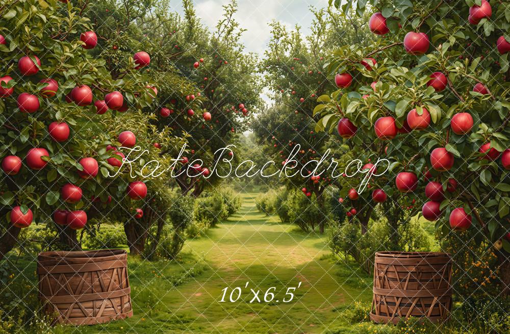 Kate Automne Verger Pommier Vert Toile de fond conçue par Emetselch - Kate Backdrop FR