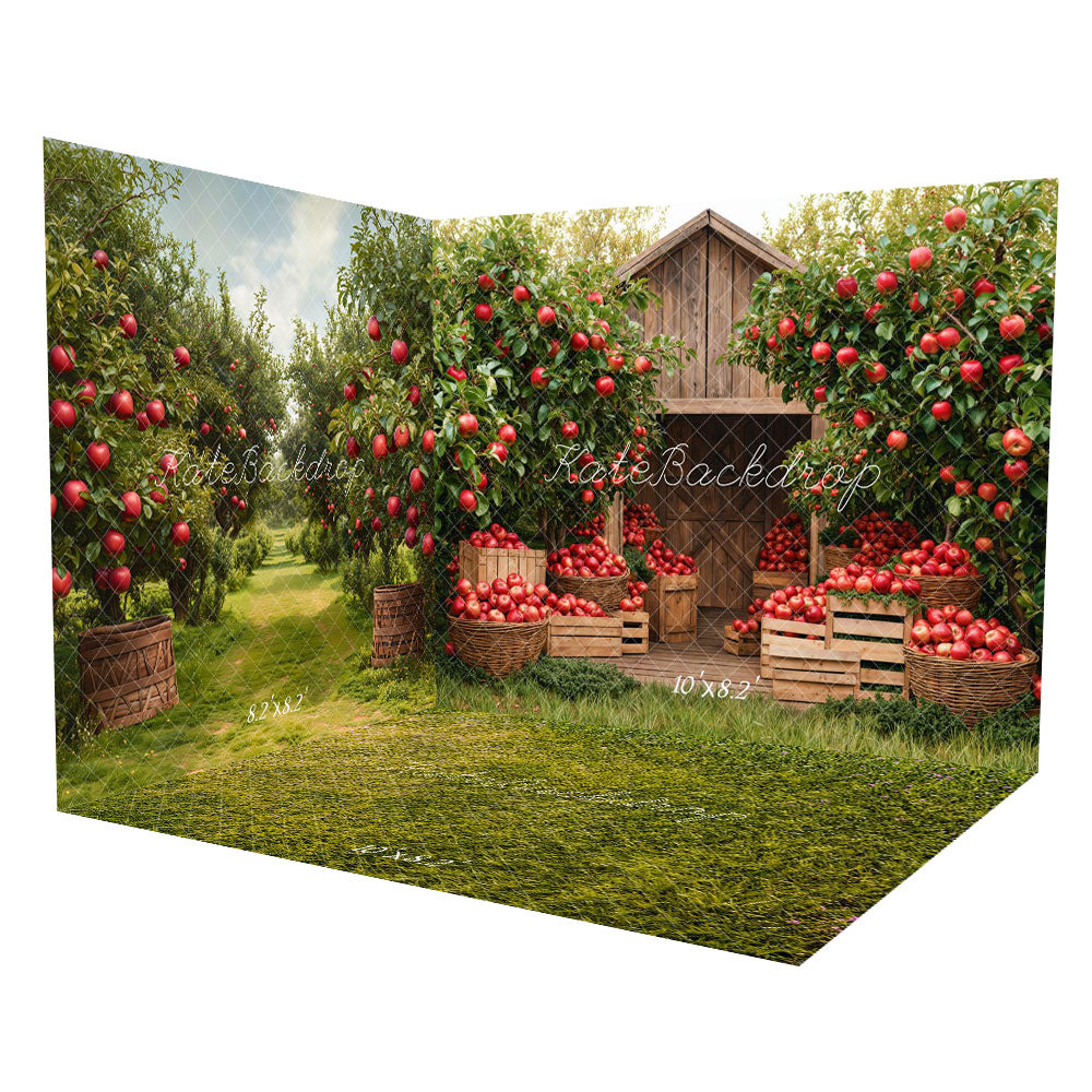 Kate Automne Pommiers Verger Grange Ensemble de chambre - Kate Backdrop FR