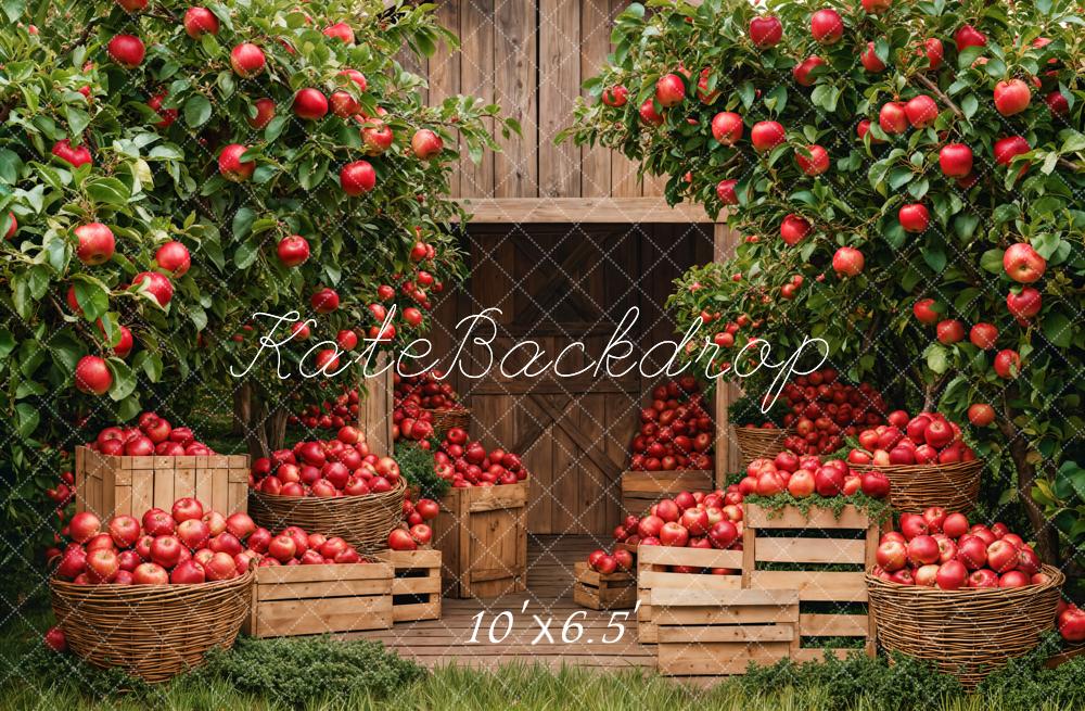 Kate Automne Verger Pommier Grange Toile de fond conçue par Emetselch - Kate Backdrop FR
