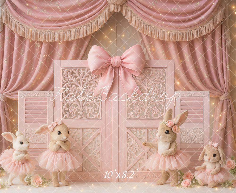 Kate Lapin Rose Ballet Fête Anniversaire Toile de fond conçu par Ashley Paul - Kate Backdrop FR
