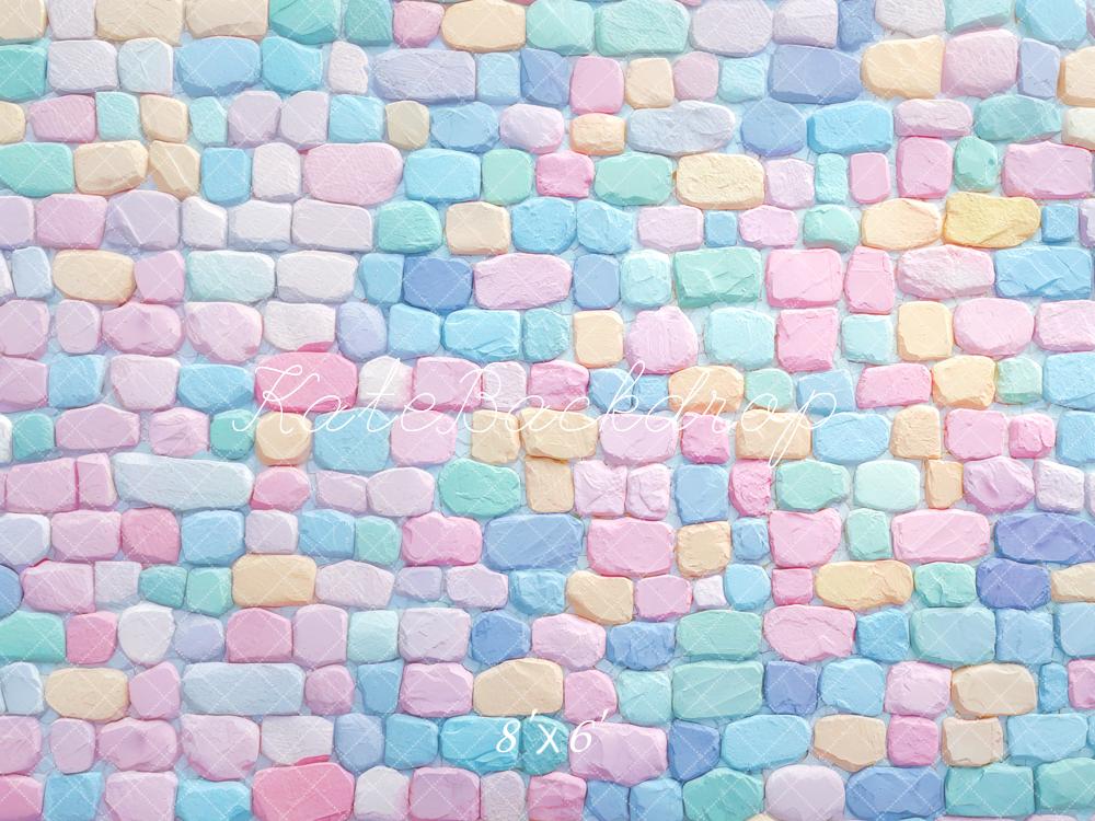 Kate Pastel Pierre Mur de briques Toile de fond conçue par Mini MakeBelieve - Kate Backdrop FR