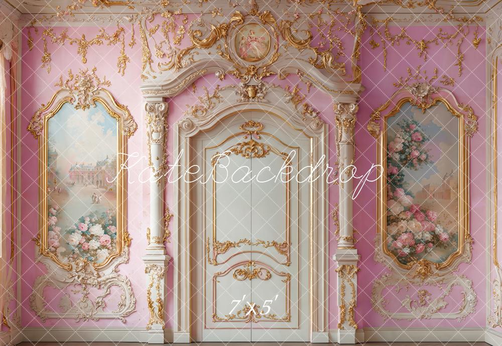 Kate Princesse Rose Porte Mur Rétro Orné Toile de fond conçue par Emetselch - Kate Backdrop FR