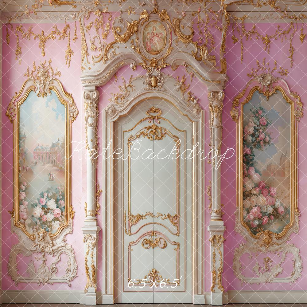 Kate Princesse Rose Porte Mur Rétro Orné Toile de fond conçue par Emetselch - Kate Backdrop FR