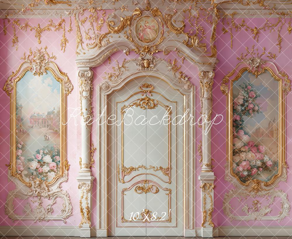 Kate Princesse Rose Porte Mur Rétro Orné Toile de fond conçue par Emetselch - Kate Backdrop FR