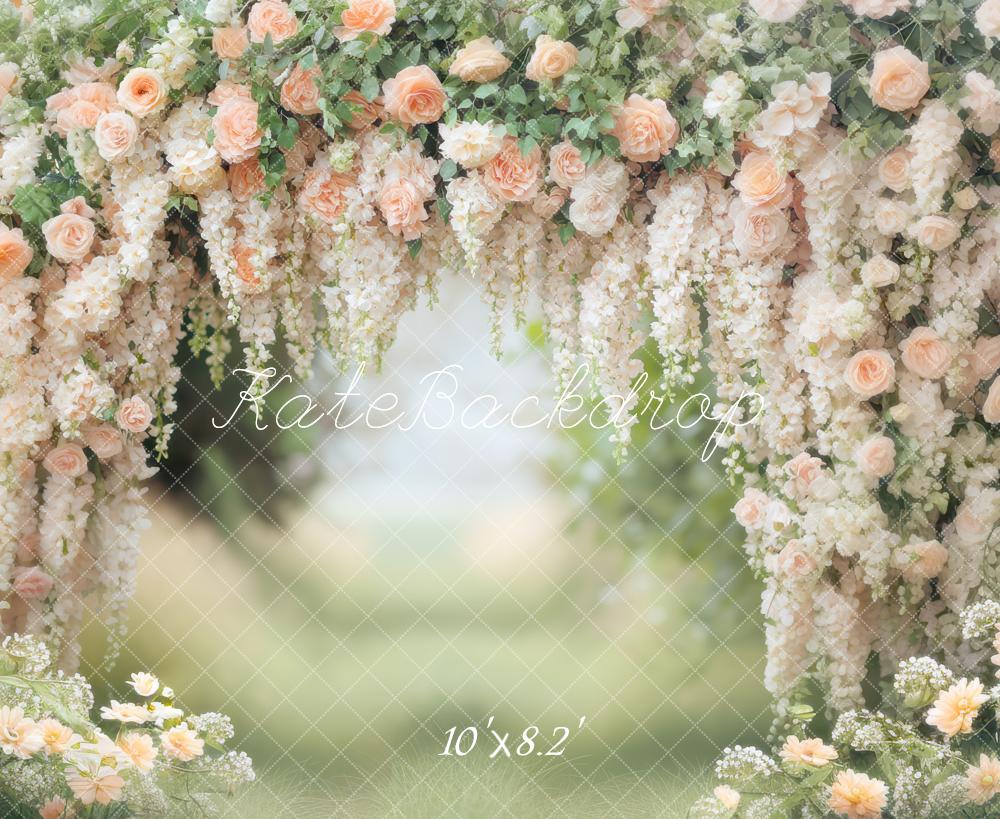 Kate Printemps Jardin Fleurs Romantique Toile de fond conçue par Mini MakeBelieve - Kate Backdrop FR