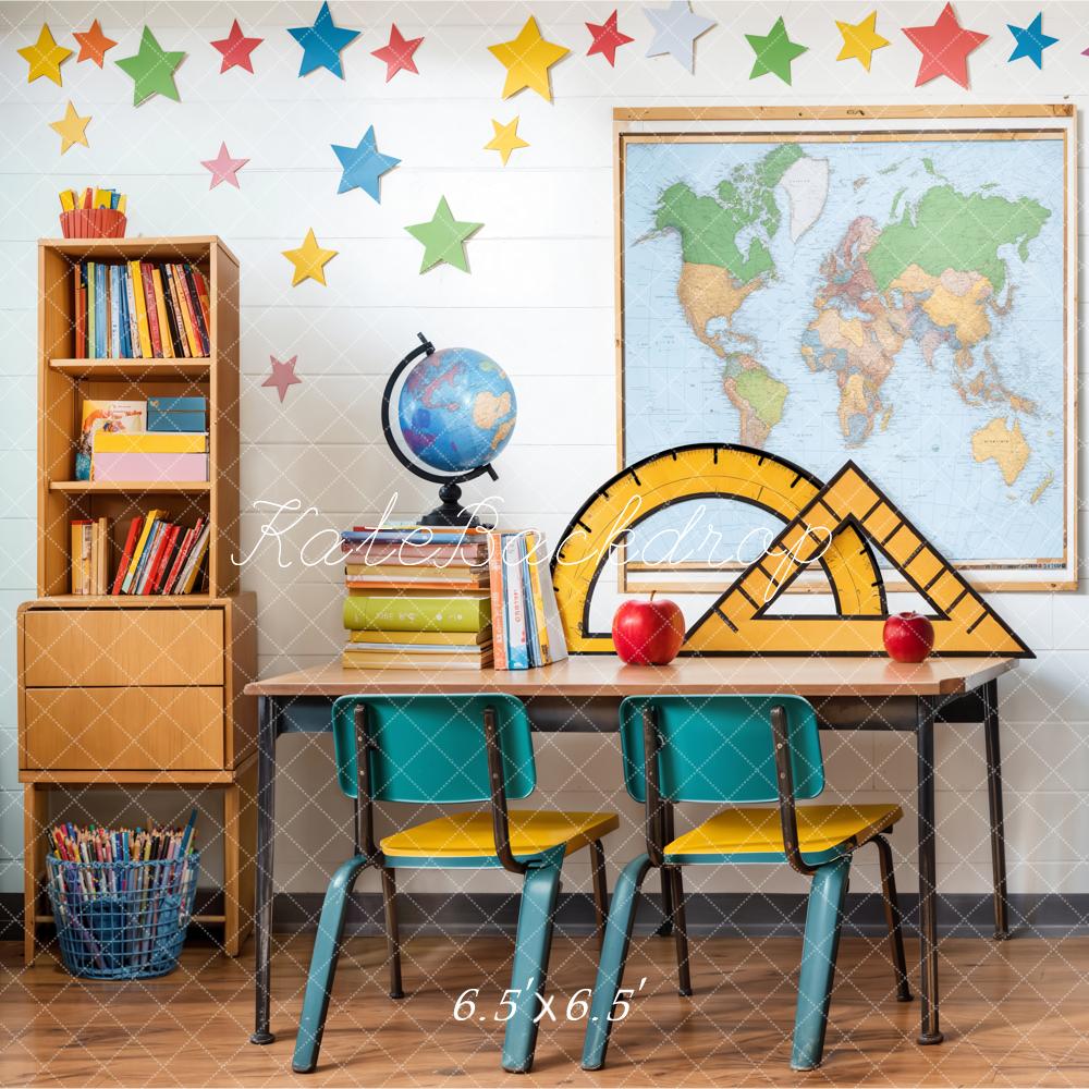 Kate Scolaire Casiers Bureau Étagère à livres Toile de fond conçue par Emetselch - Kate Backdrop FR