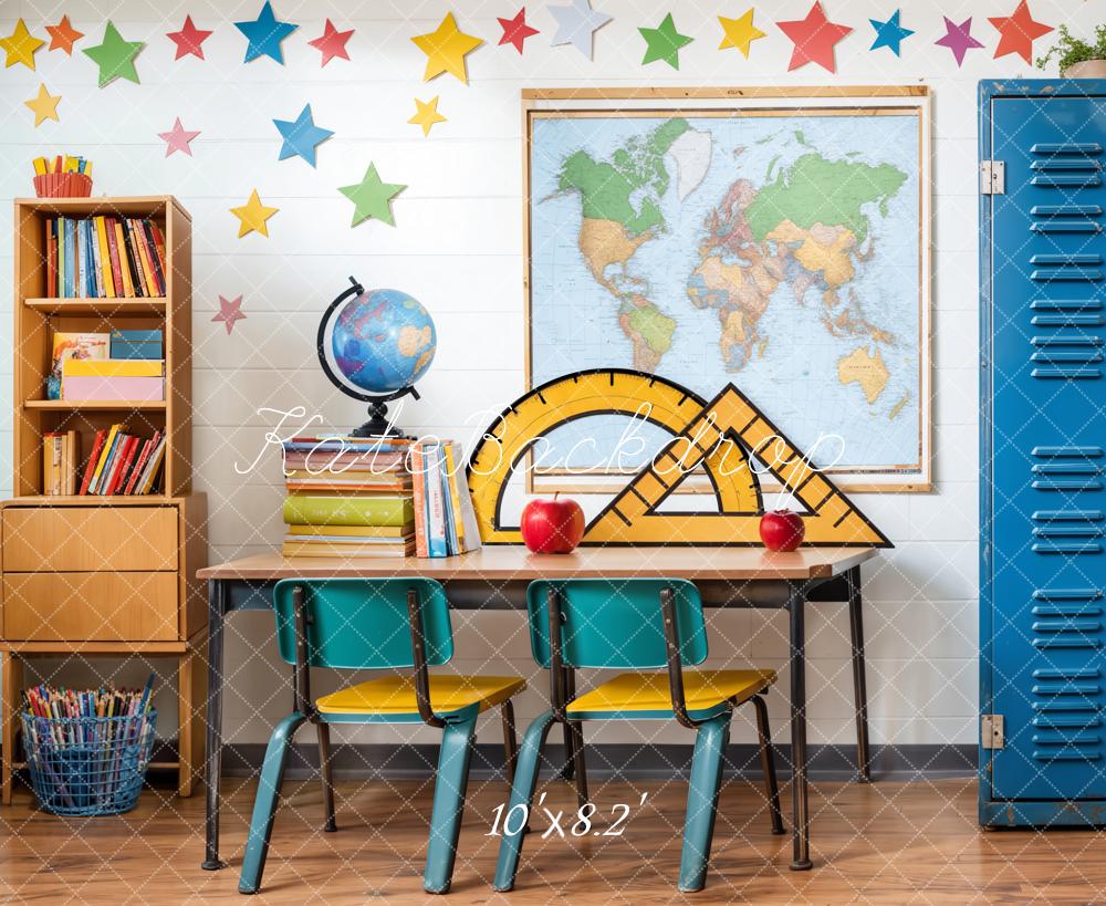 Kate Scolaire Casiers Bureau Étagère à livres Toile de fond conçue par Emetselch - Kate Backdrop FR