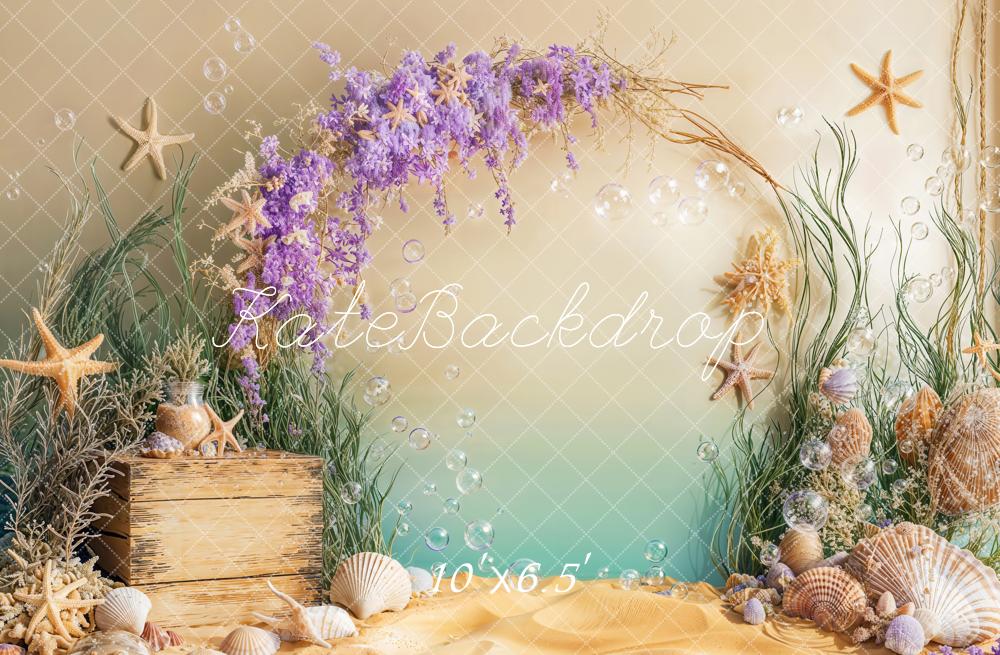 Kate Sirène Sous-marin Arche Coquillage Toile de fond conçue par Emetselch - Kate Backdrop FR