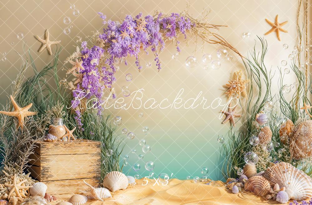 Kate Sirène Sous-marin Arche Coquillage Toile de fond conçue par Emetselch - Kate Backdrop FR