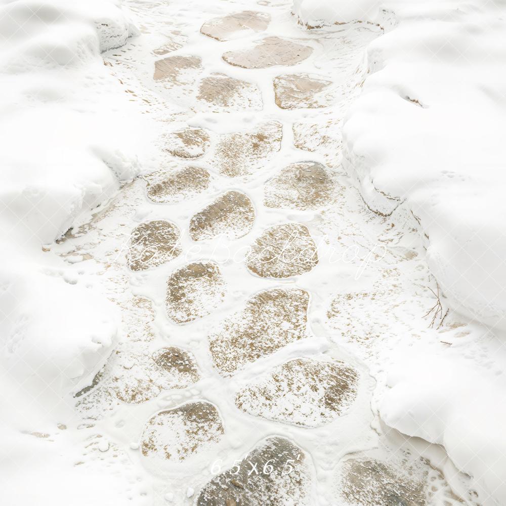 Kate Hiver Neige Pavés Chemin Sol Toile de fond conçue par Kate Image
