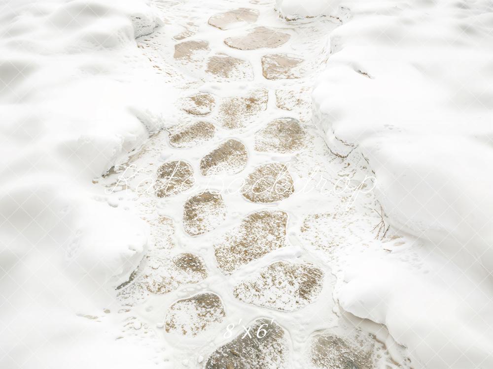 Kate Hiver Neige Pavés Chemin Sol Toile de fond conçue par Kate Image