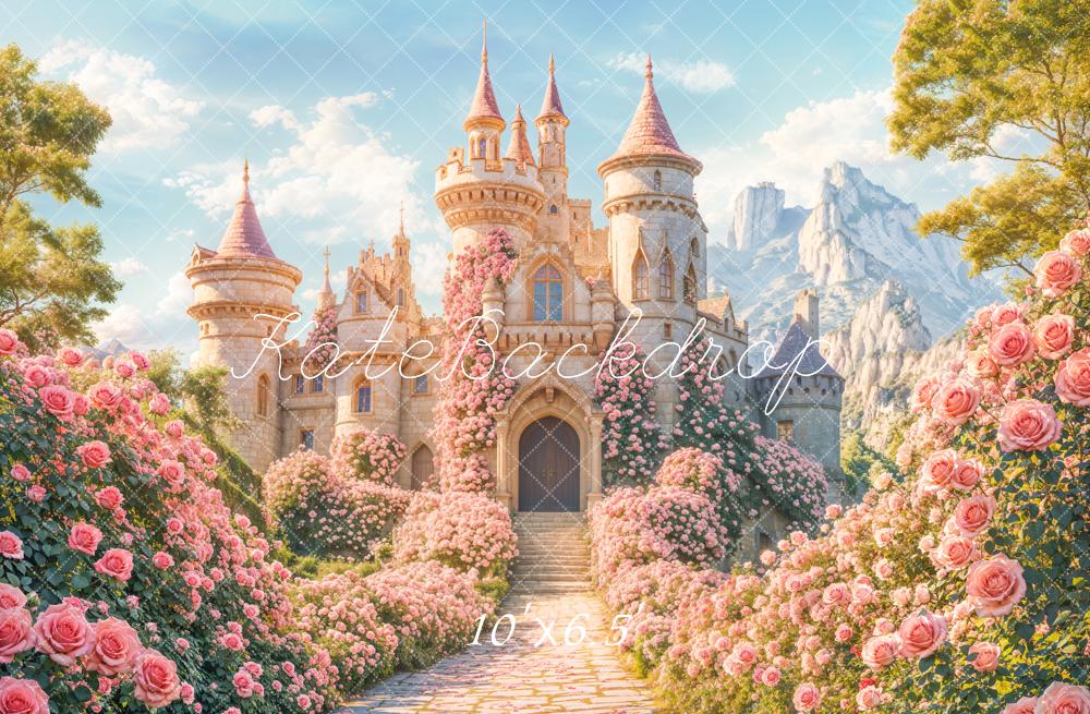 Kate Château de rêve Fleurs Chemin Toile de fond conçue par Emetselch - Kate Backdrop FR
