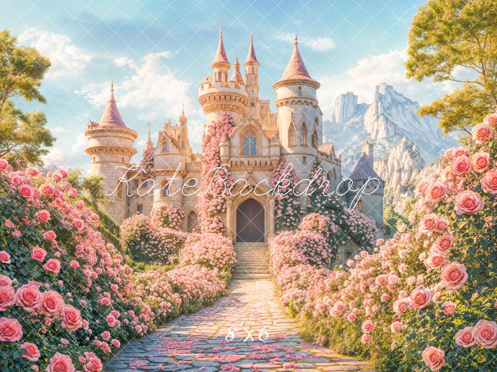 Kate Château de rêve Fleurs Chemin Toile de fond conçue par Emetselch - Kate Backdrop FR