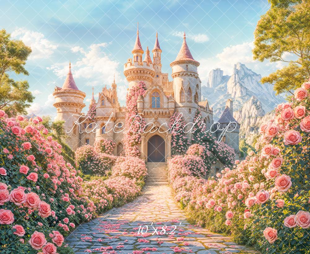 Kate Château de rêve Fleurs Chemin Toile de fond conçue par Emetselch - Kate Backdrop FR