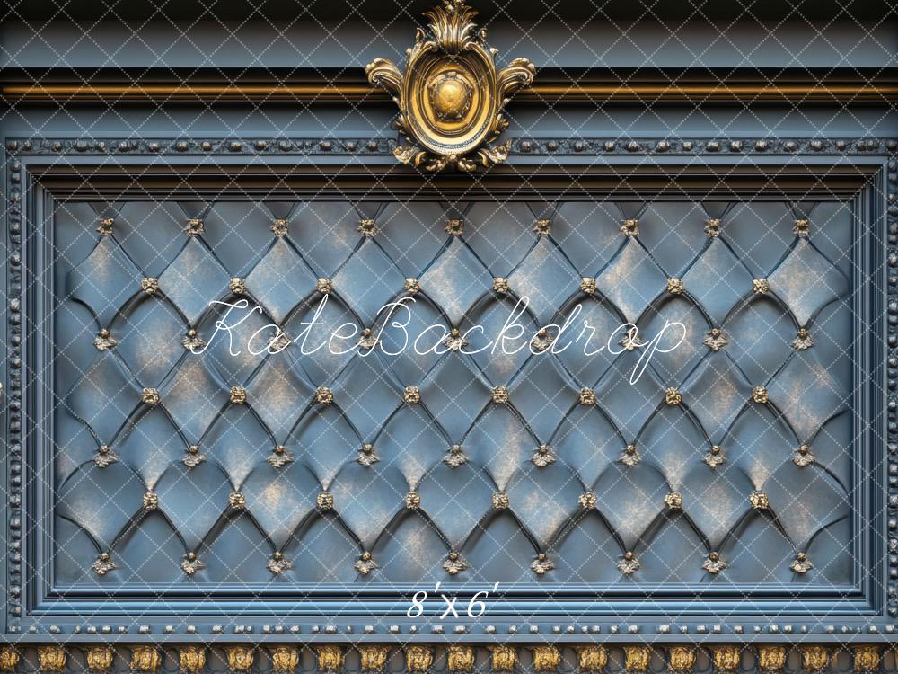 Kate Fête des Pères Bleu Mur Vintage Toile de fond conçue par Mini MakeBelieve - Kate Backdrop FR