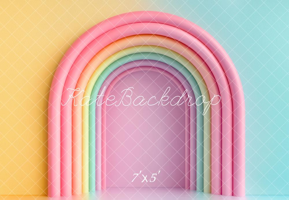 Kate Arche Pastel Dégradé Portrait Toile de fond conçue par Mini MakeBelieve - Kate Backdrop FR