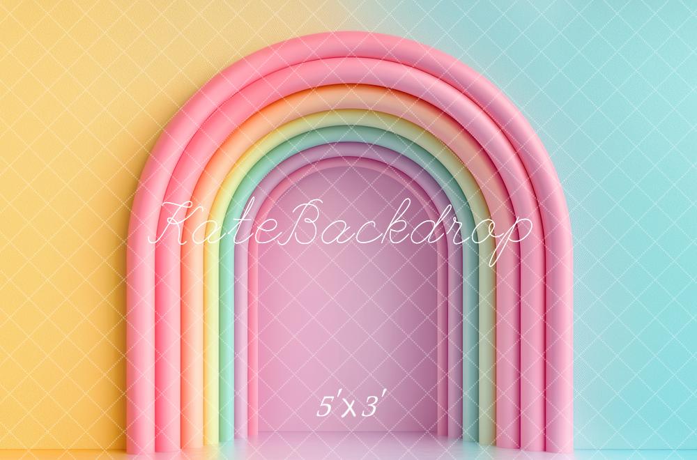 Kate Arche Pastel Dégradé Portrait Toile de fond conçue par Mini MakeBelieve - Kate Backdrop FR