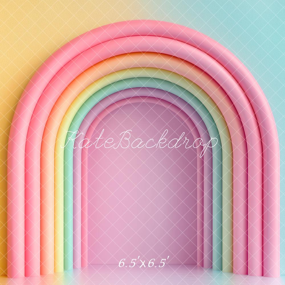 Kate Arche Pastel Dégradé Portrait Toile de fond conçue par Mini MakeBelieve - Kate Backdrop FR