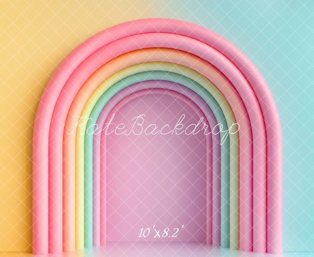 Kate Arche Pastel Dégradé Portrait Toile de fond conçue par Mini MakeBelieve - Kate Backdrop FR