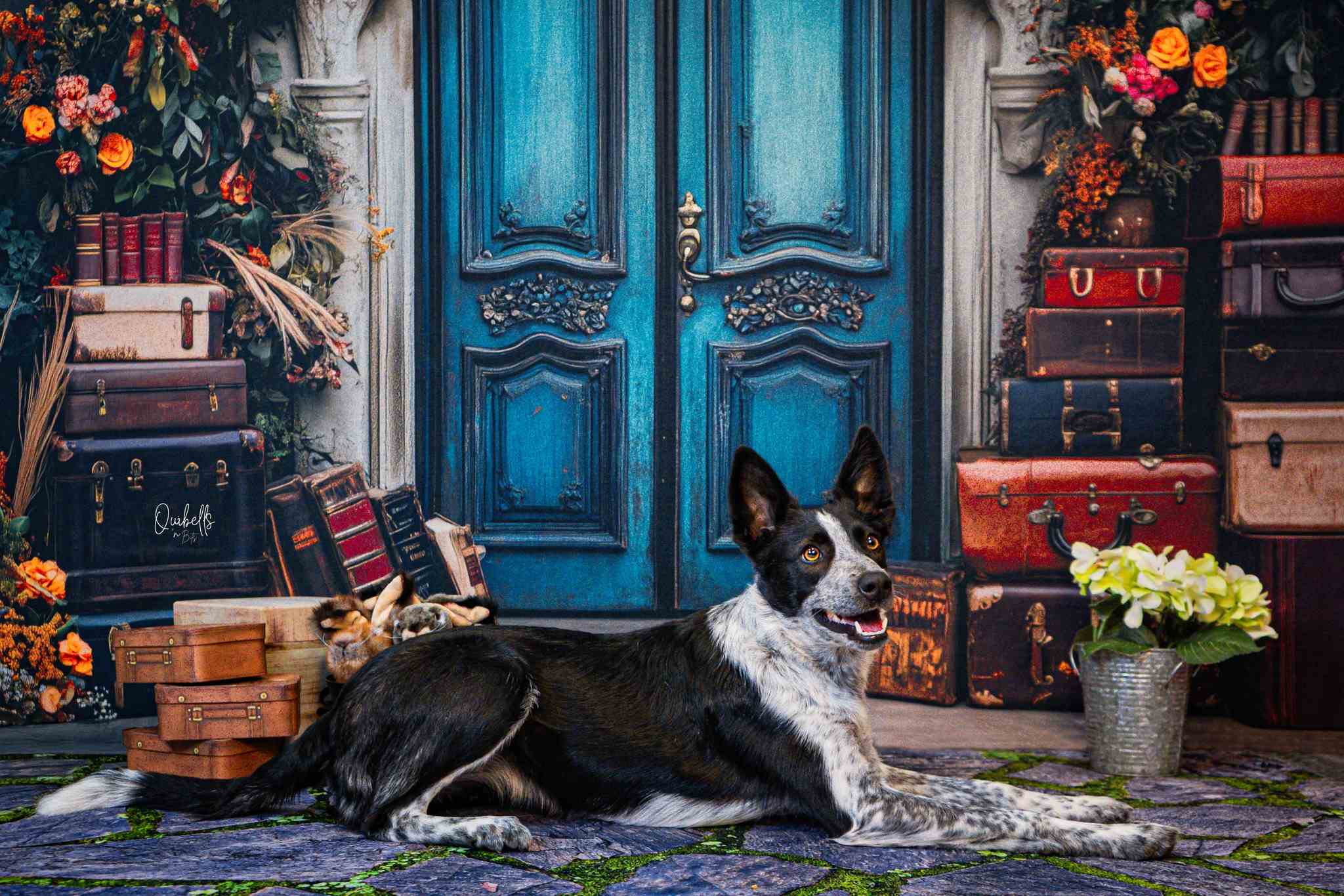 Kate Vintage Jardin enchanté Porte Bagages Toile de fond conçue par Patty Roberts - Kate Backdrop FR