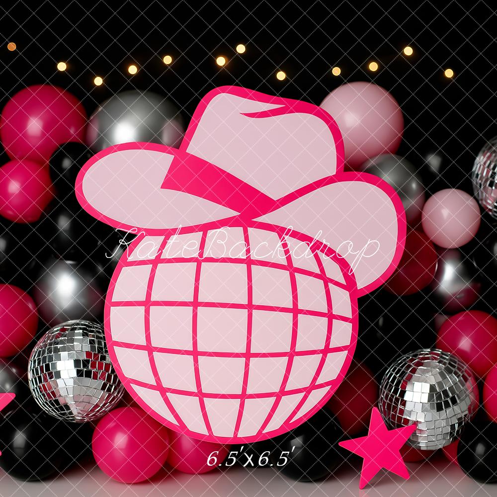 Kate Anniversaire Rose Soirée Disco Toile de fond conçue par Patty Roberts - Kate Backdrop FR