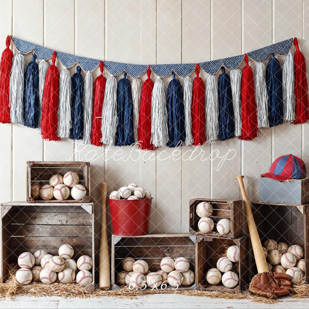 Kate Sport Baseball Caisses Rouge Bleu Toile de fond conçue par Emetselch