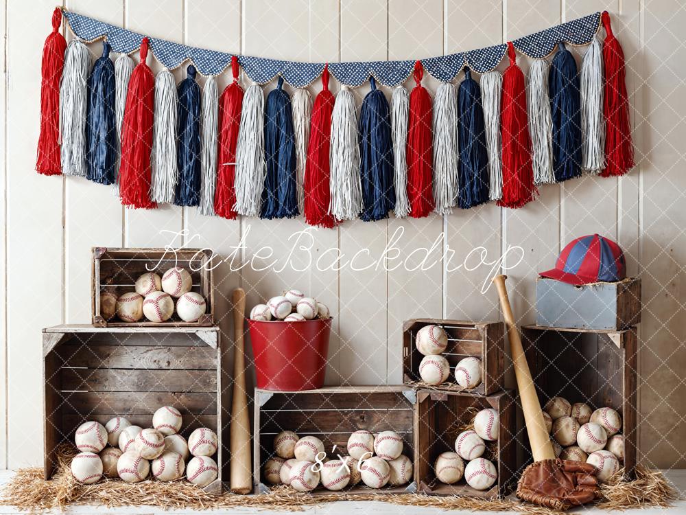 Kate Sport Baseball Caisses Rouge Bleu Toile de fond conçue par Emetselch