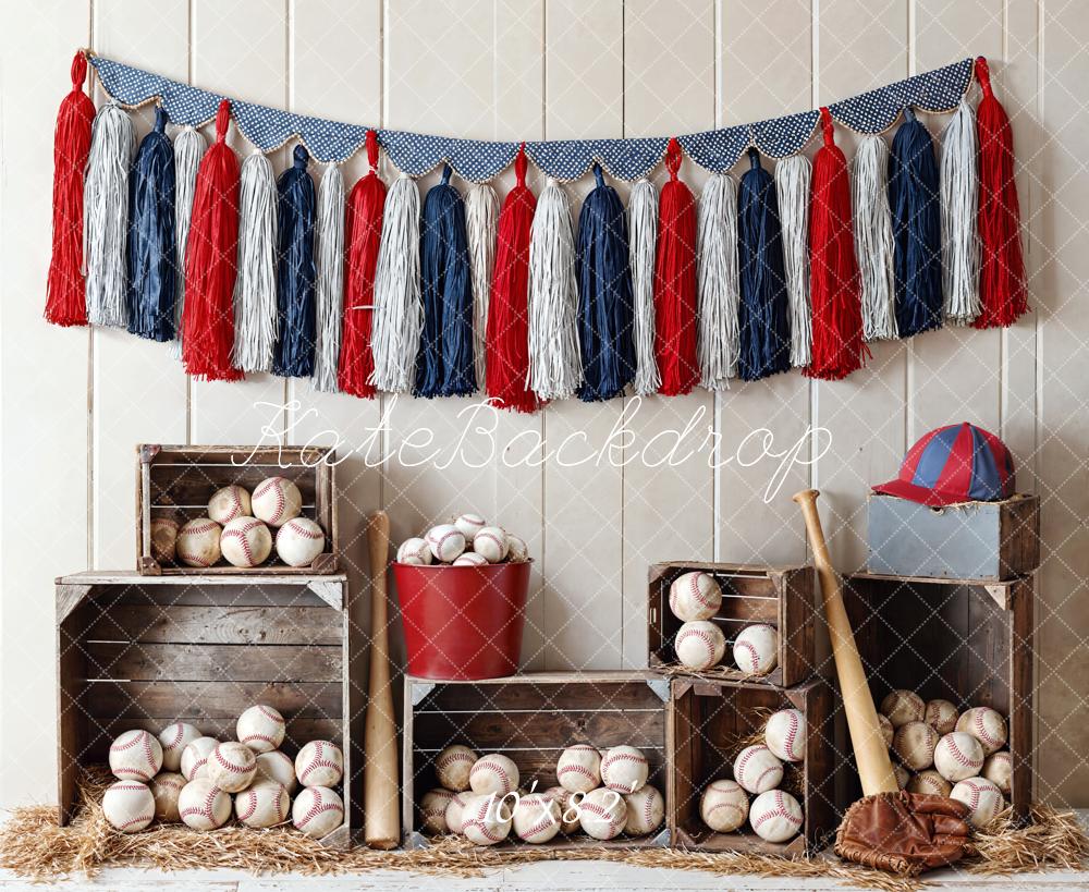 Kate Sport Baseball Caisses Rouge Bleu Toile de fond conçue par Emetselch