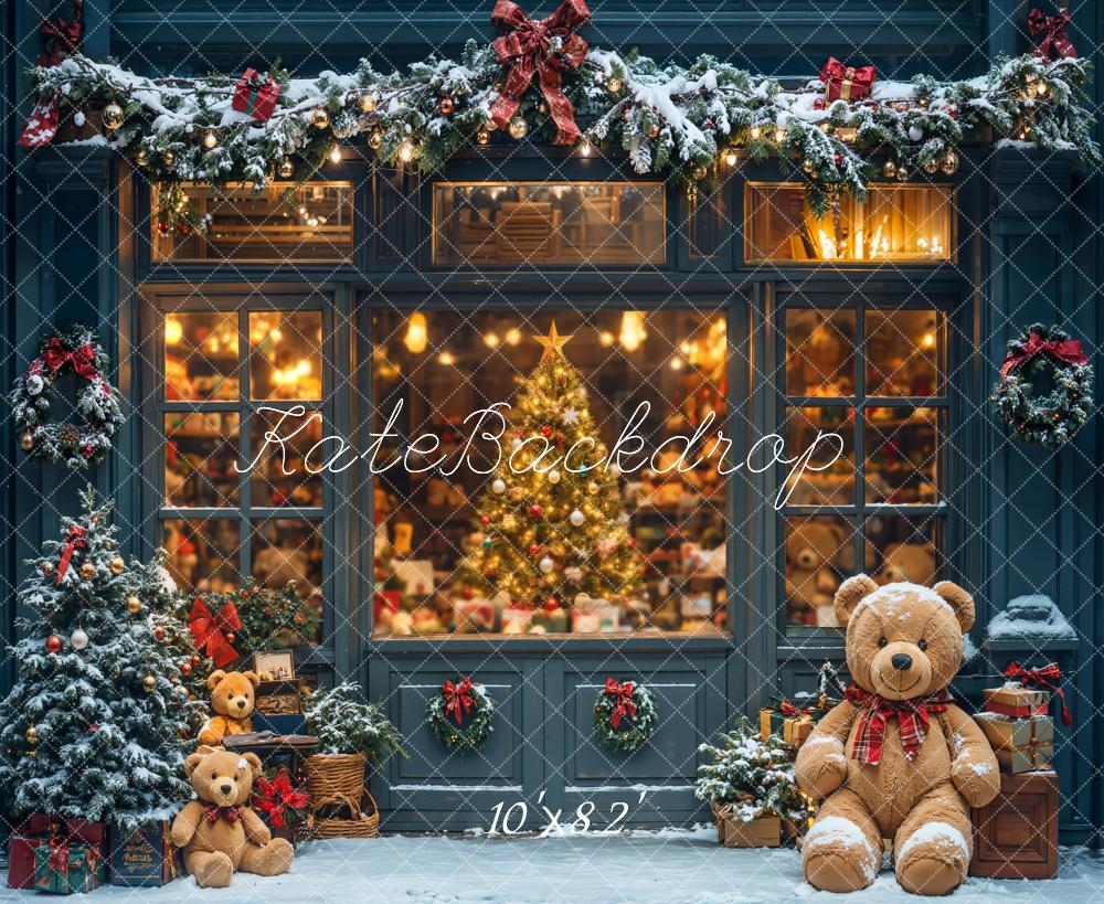 Kate Noël Ours en peluche Fenêtre Toile de fond conçue par Chain Photographie - Kate Backdrop FR