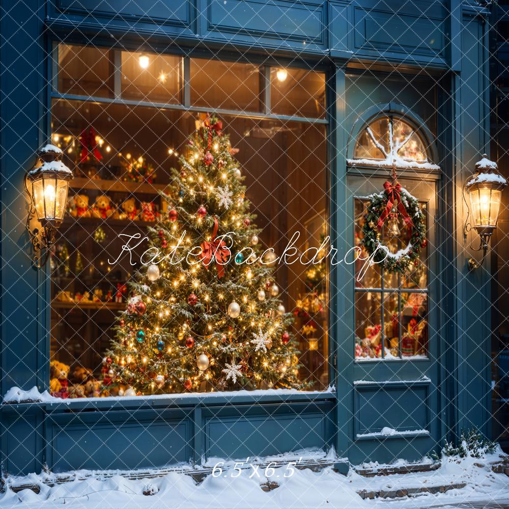 Kate Arbre de Noël Boutique Fenêtre Toile de fond conçue par Chain Photographie - Kate Backdrop FR